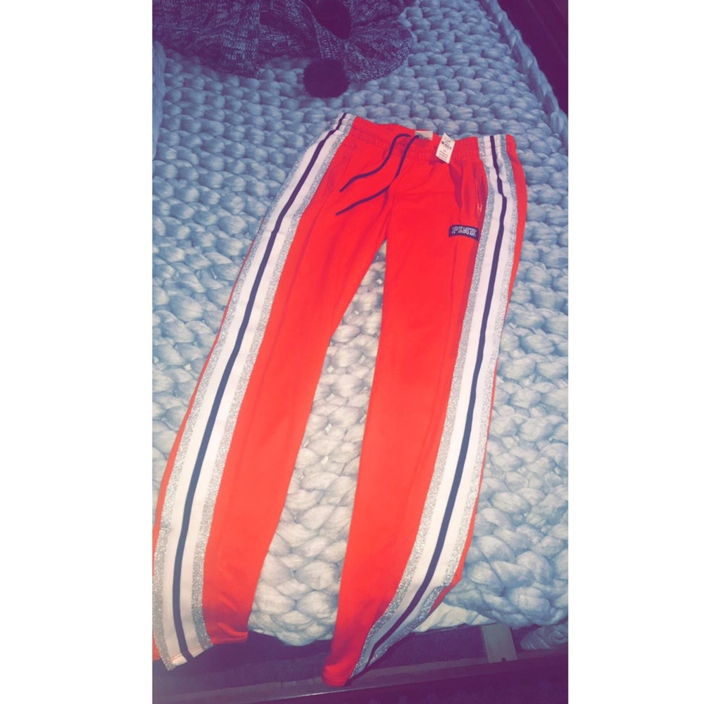 Victoria Secret Red Track Pants ❤️🖤 Size Small